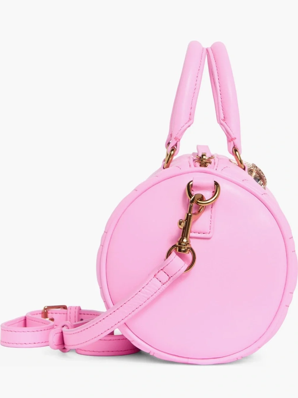 ‼️NEW Kurt Geiger Union Jack Barrel Pink Leather Satchel Crossbody Bag